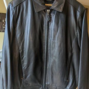 Marc New York Black Leather Jacket RN74847 with Liner - Men’s Medium - EXCELLENT